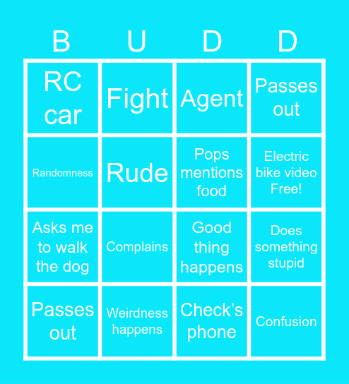 Weekend Bingo Card