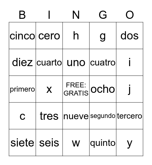 Bingo Card