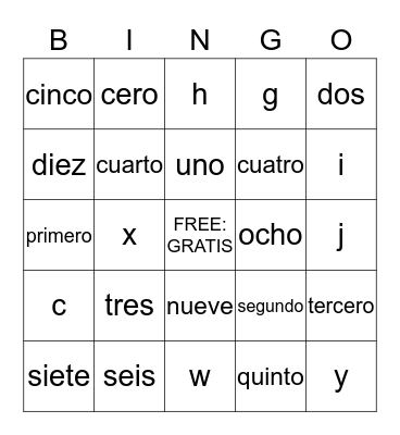 Bingo Card