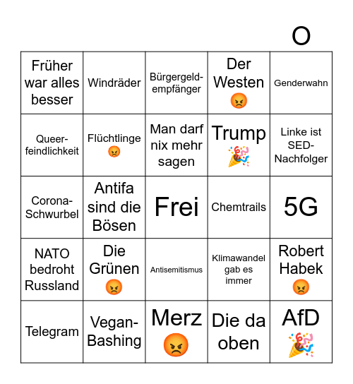 Sachsen Bingo Card