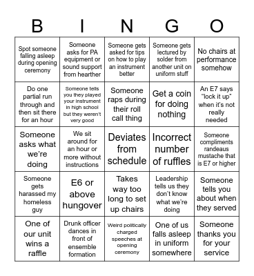 Saturday conference Bingo Card