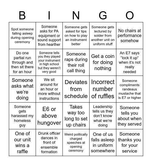 Saturday conference Bingo Card