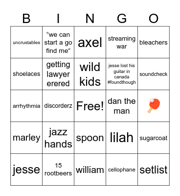 runarounds/discord themed! Bingo Card