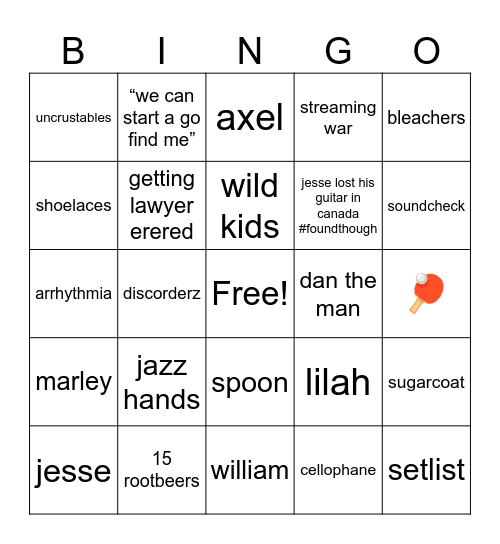 runarounds/discord themed! Bingo Card