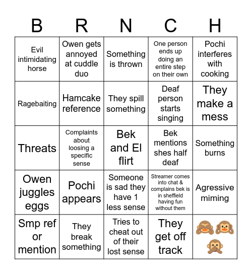 COOKING STRINGO Bingo Card