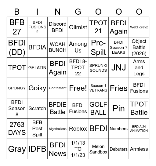 Trollse Bingo Card