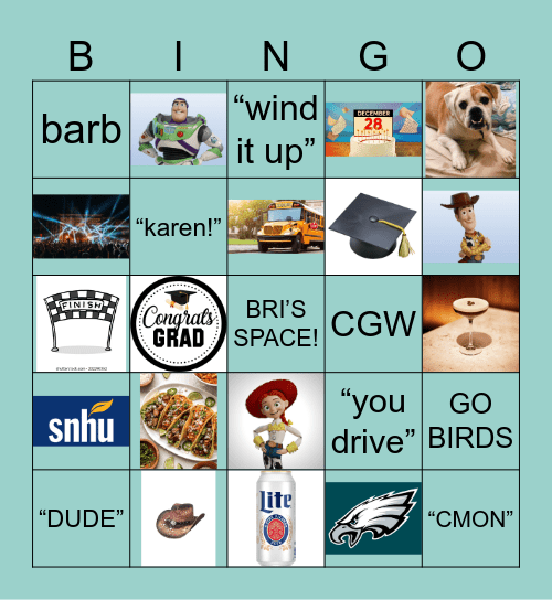 BRI’S BINGO Card
