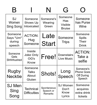 SJ Women's Rugby Awards 2025-2026 Bingo Card