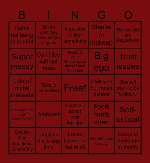 How much are you like me? Bingo Card