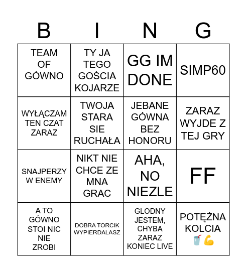 MAMON BINGO Card
