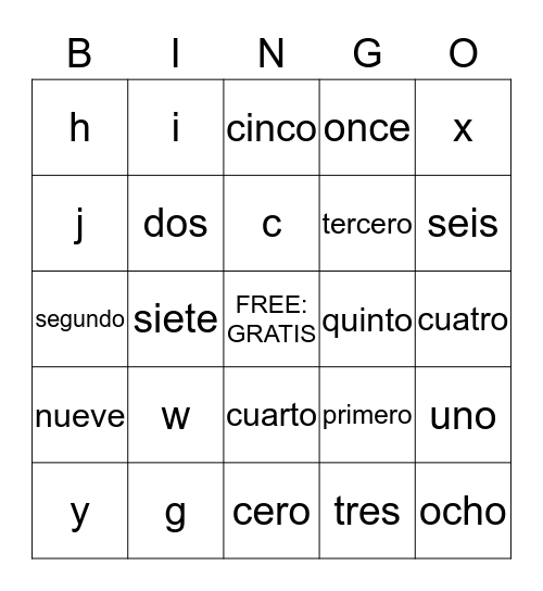 Bingo Card