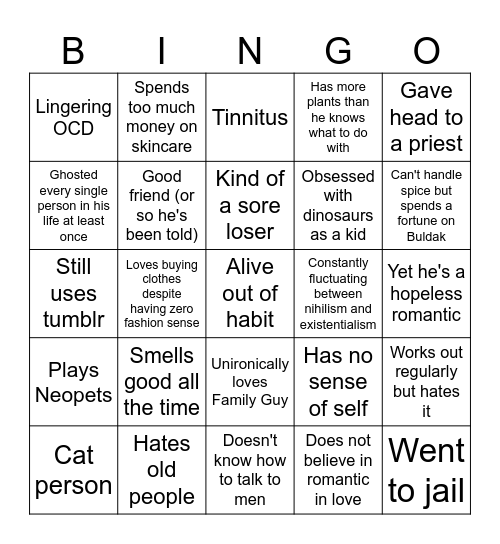 Layner Bingo Card