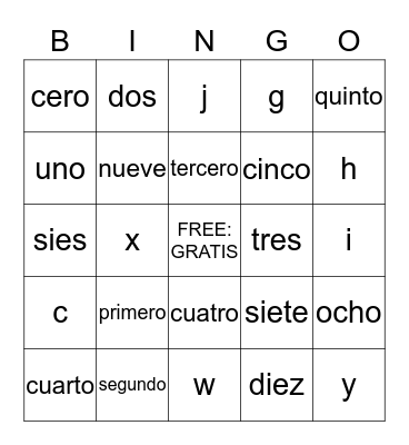 Bingo Card