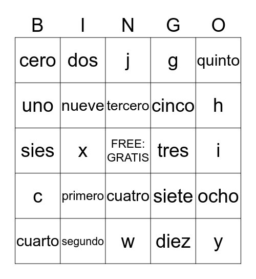 Bingo Card