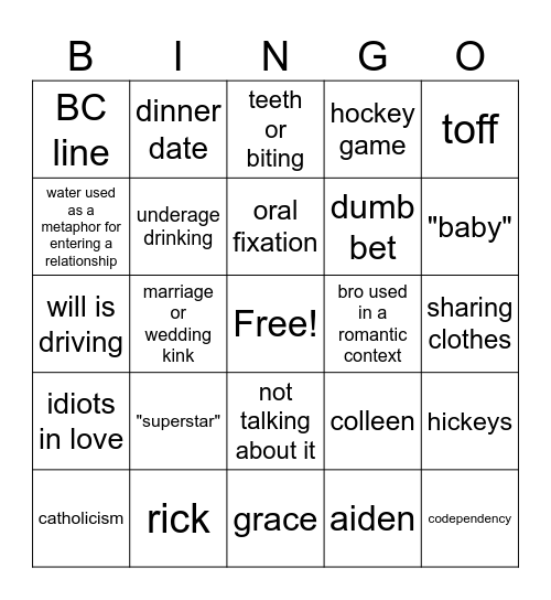 willmack ff bingo Card