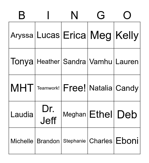 Vamhu bingo Card
