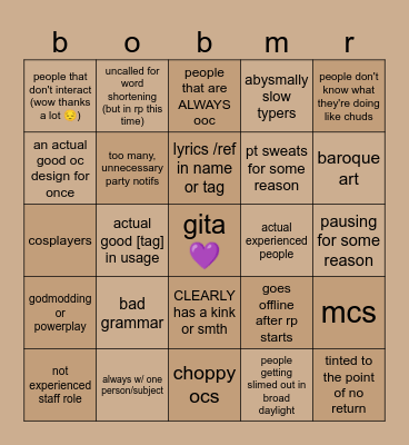 Bingo Card