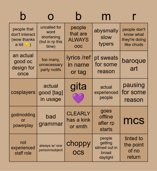 Bingo Card