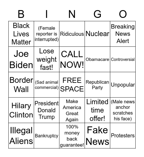 Ginny's Tuesday Bingo Card