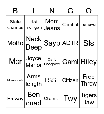 Spring Cleaning Tour Bingo Card