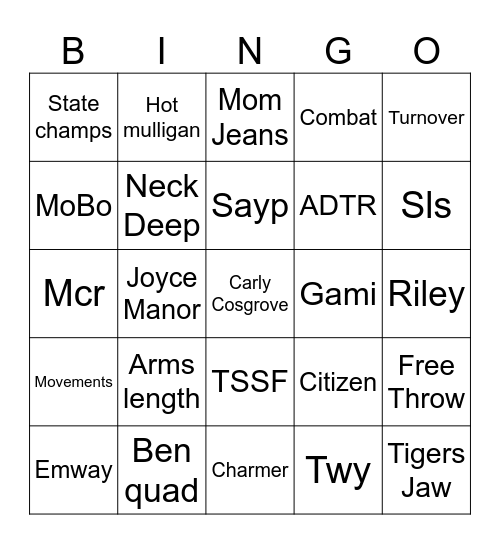 Spring Cleaning Tour Bingo Card
