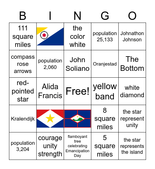 The BES Islands Bingo Card