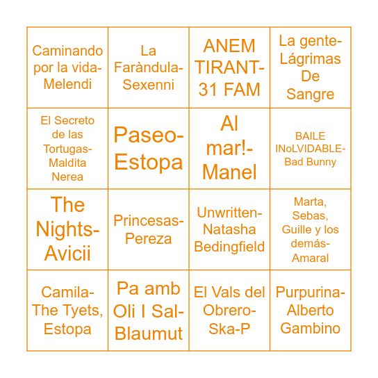 Bingo Acampada jove 2026 Bingo Card