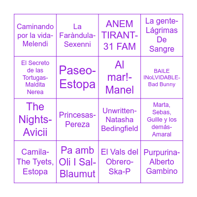 Bingo Acampada jove 2026 Bingo Card