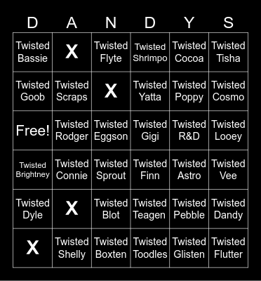 DW Bingo Card