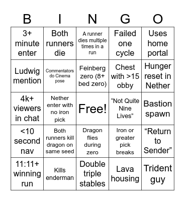 Season 9 Ranked Playoffs Bingo Card