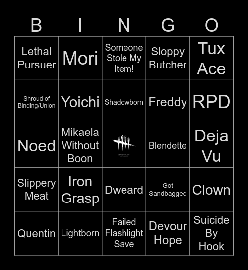 DBD Bingo Card