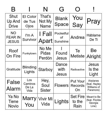 Citlalli's Birthday Bingo Card