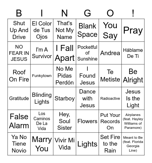 Citlalli's Birthday Bingo Card