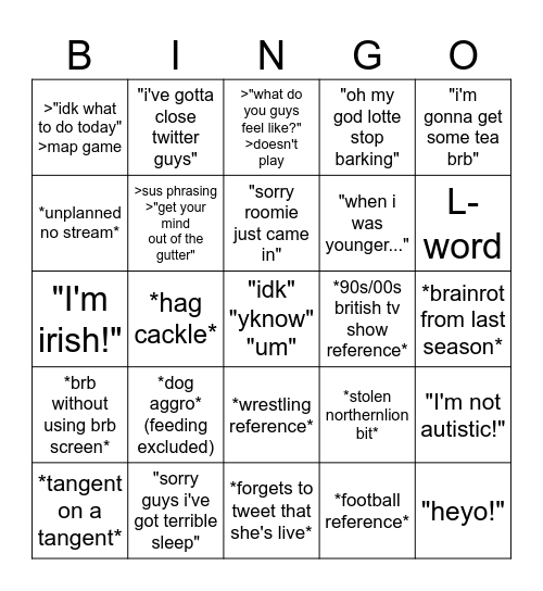 Cliolive Bingo Card