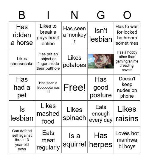 Bingus Bingo Card
