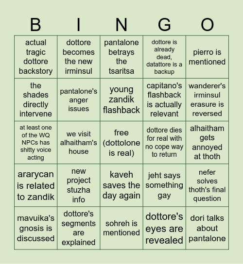 6.6 Archon Quest Bingo Card