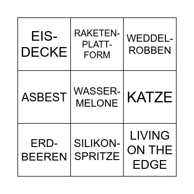 GARTENKAMPF Bingo Card