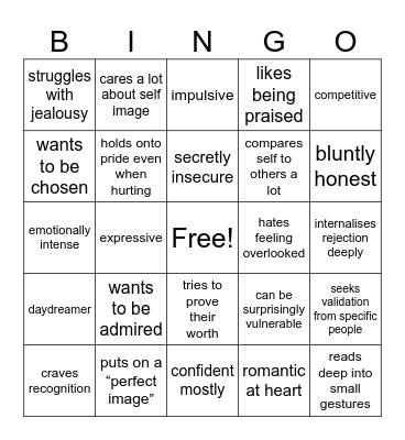 Juno Kinnie Bingo Card