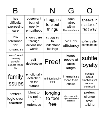 Noiz Bingo Card