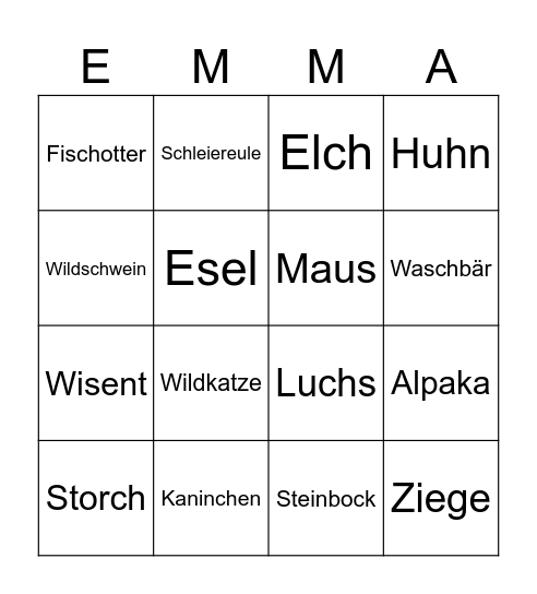 Willkommensfeier Bingo Card