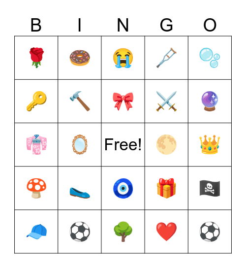 Emoji Bingo 1 Bingo Card
