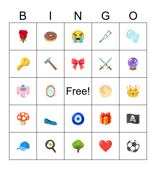Emoji Bingo 1 Bingo Card
