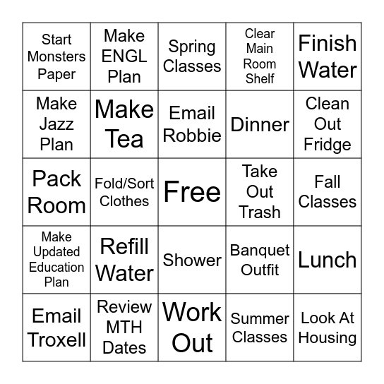 Daily Bingo Card