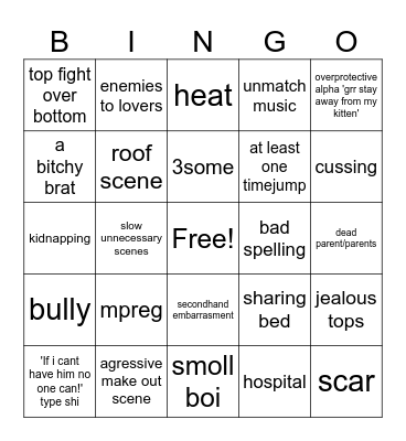 Gacha mafia bl Bingo Card