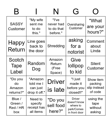 UPS BINGO Card