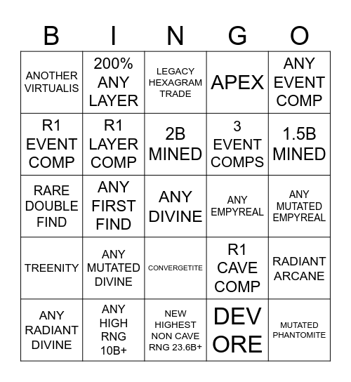 JOLLYS0N's 2026 Go Mining Bingo Card