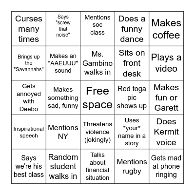 Gambingo Card