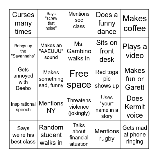 Gambingo Card