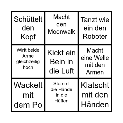 DR. JONES DANCE BATTLE Bingo Card