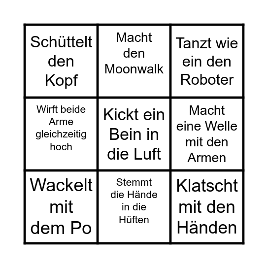 DR. JONES DANCE BATTLE Bingo Card